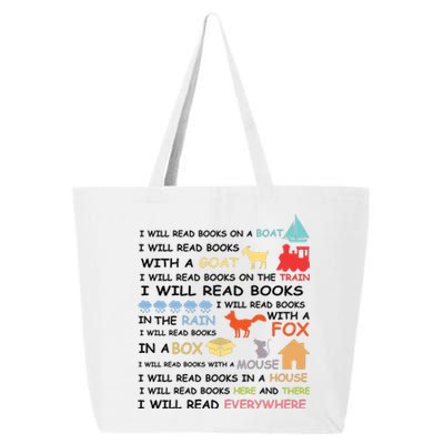 I Will Read Books Everywhere Reading Gifts For Book Lovers 25L Jumbo Tote