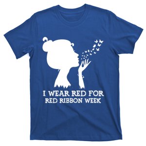 I Wear Red For Red Ribbon Week Awareness American Gift T-Shirt