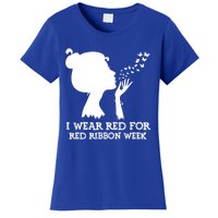 I Wear Red For Red Ribbon Week Awareness American Gift Women's T-Shirt