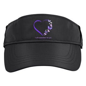 I Will Remember For You Butterfly Alzheimers Awareness Adult Drive Performance Visor