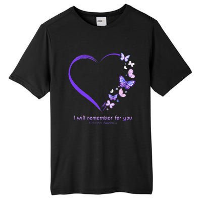 I Will Remember For You Butterfly Alzheimers Awareness Tall Fusion ChromaSoft Performance T-Shirt