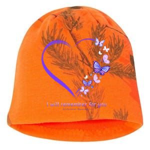 I Will Remember For You Butterfly Alzheimers Awareness Kati - Camo Knit Beanie