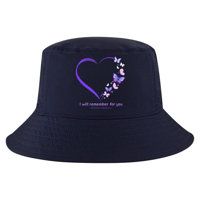 I Will Remember For You Butterfly Alzheimers Awareness Cool Comfort Performance Bucket Hat