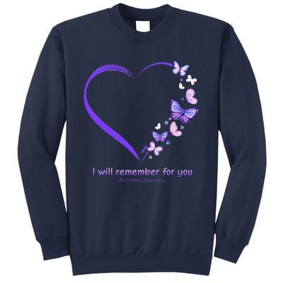 I Will Remember For You Butterfly Alzheimers Awareness Sweatshirt