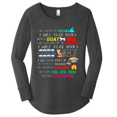 I Will Read Books On A Boat & Everywhere Reading Women's Perfect Tri Tunic Long Sleeve Shirt