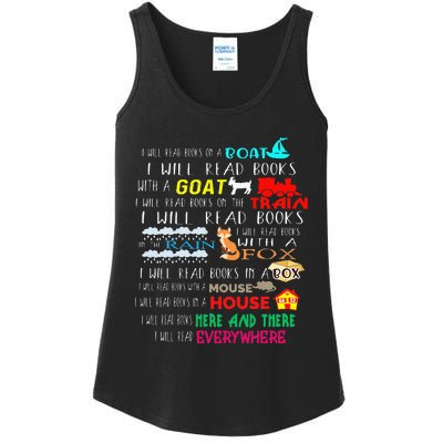 I Will Read Books On A Boat & Everywhere Reading Ladies Essential Tank