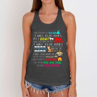 I Will Read Books On A Boat & Everywhere Reading Women's Knotted Racerback Tank