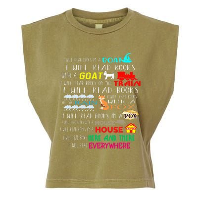 I Will Read Books On A Boat & Everywhere Reading Garment-Dyed Women's Muscle Tee