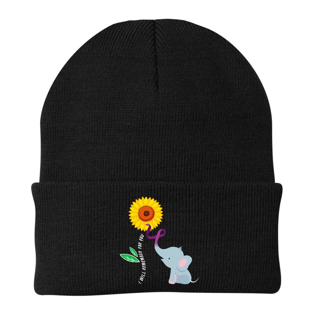 I Will Remember For You ALZ Dementia Alzheimers Awareness Beanie