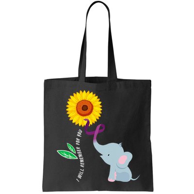 I Will Remember For You ALZ Dementia Alzheimers Awareness Bag