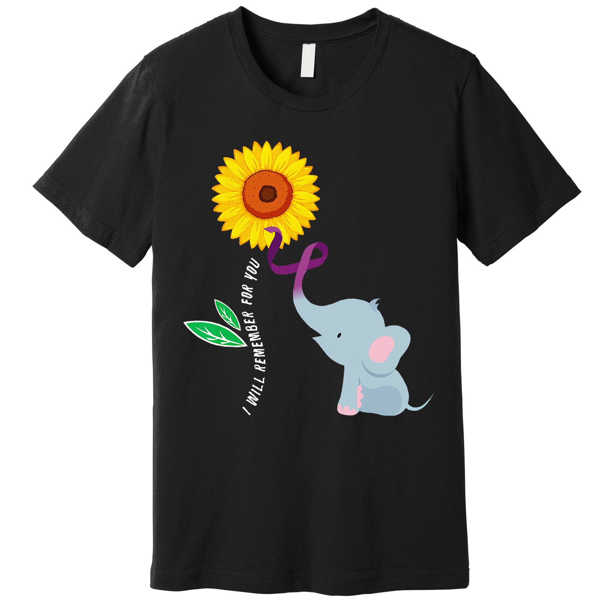 I Will Remember For You ALZ Dementia Alzheimers Awareness Premium T-Shirt