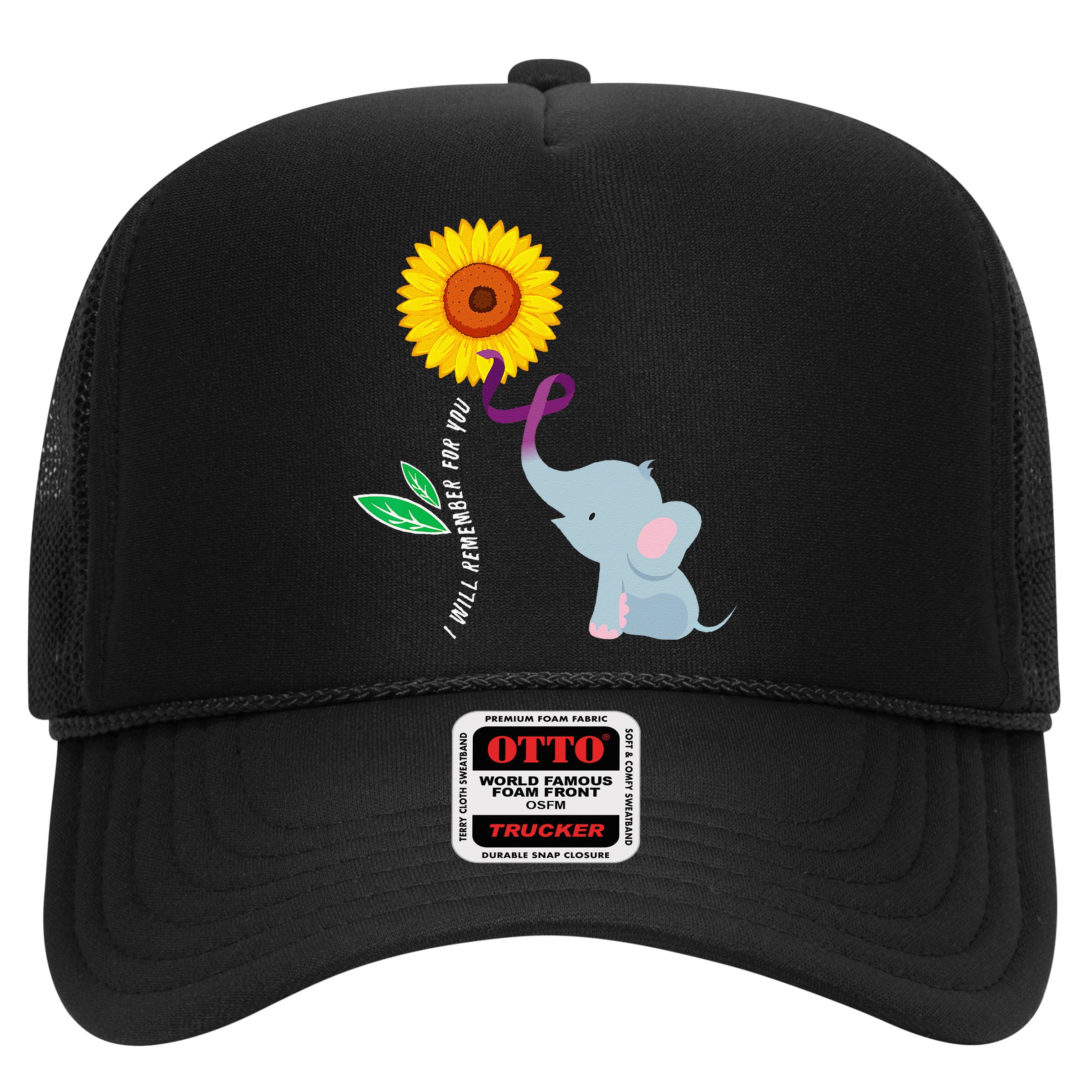 I Will Remember For You ALZ Dementia Alzheimers Awareness Hat