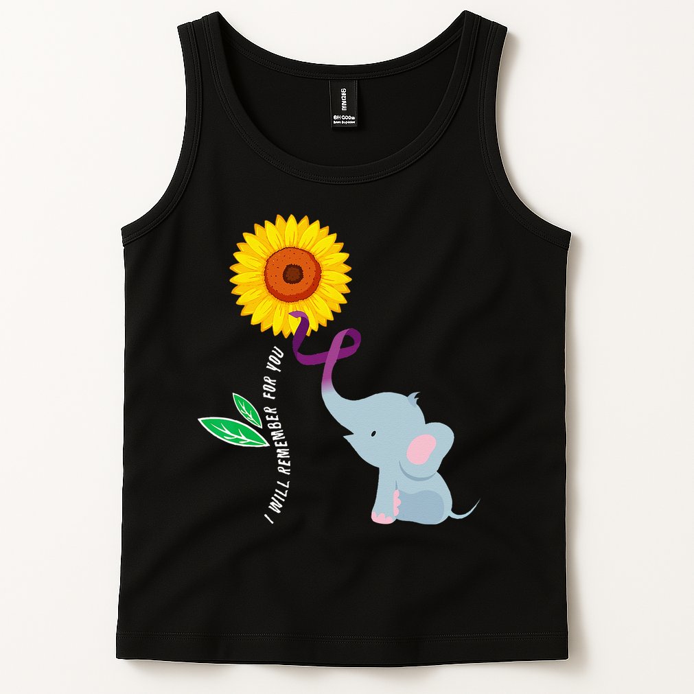 I Will Remember For You ALZ Dementia Alzheimers Awareness Tank Top