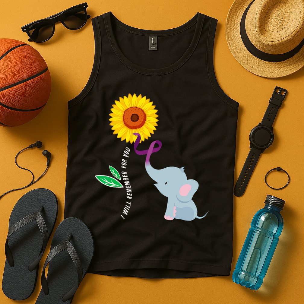 I Will Remember For You ALZ Dementia Alzheimers Awareness Tank Top