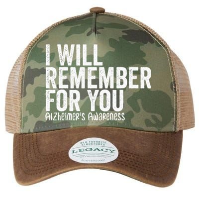 I Will Remember For You Dementia Alzheimers Awareness Legacy Tie Dye Trucker Hat