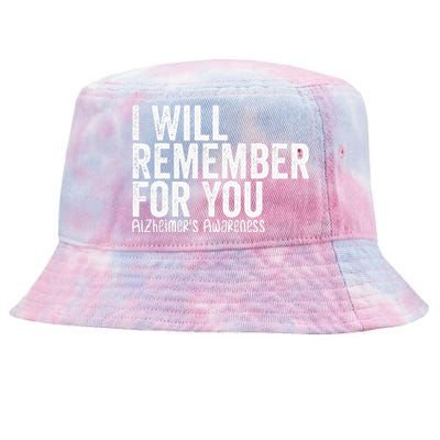 I Will Remember For You Dementia Alzheimers Awareness Tie-Dyed Bucket Hat