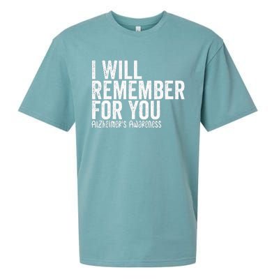 I Will Remember For You Dementia Alzheimers Awareness Sueded Cloud Jersey T-Shirt