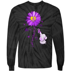 I Will Remember For You Elephant Alzheimers Awareness Tie-Dye Long Sleeve Shirt