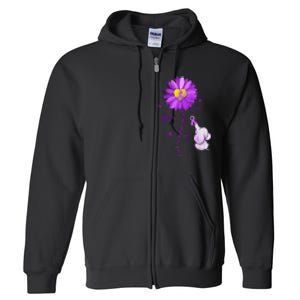 I Will Remember For You Elephant Alzheimers Awareness Full Zip Hoodie