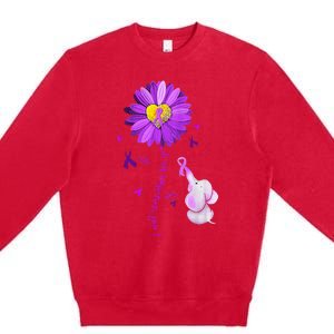 I Will Remember For You Elephant Alzheimers Awareness Premium Crewneck Sweatshirt