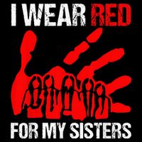 I Wear Red For MySister Native American Stop MMIW Red Hand T-Shirt