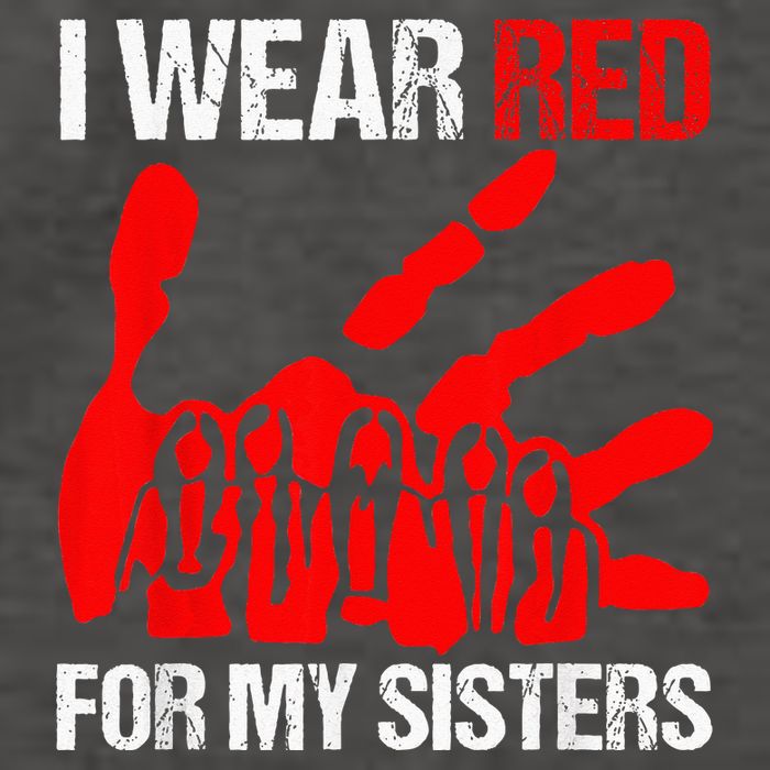 I Wear Red For MySister Native American Stop MMIW Red Hand Vector Backpack