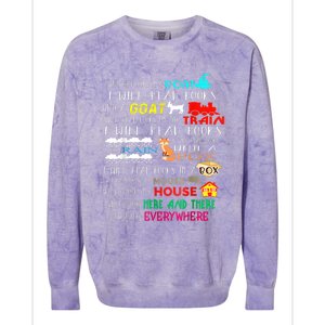 I Will Read Books On A Boat & Everywhere Reading Kid Colorblast Crewneck Sweatshirt