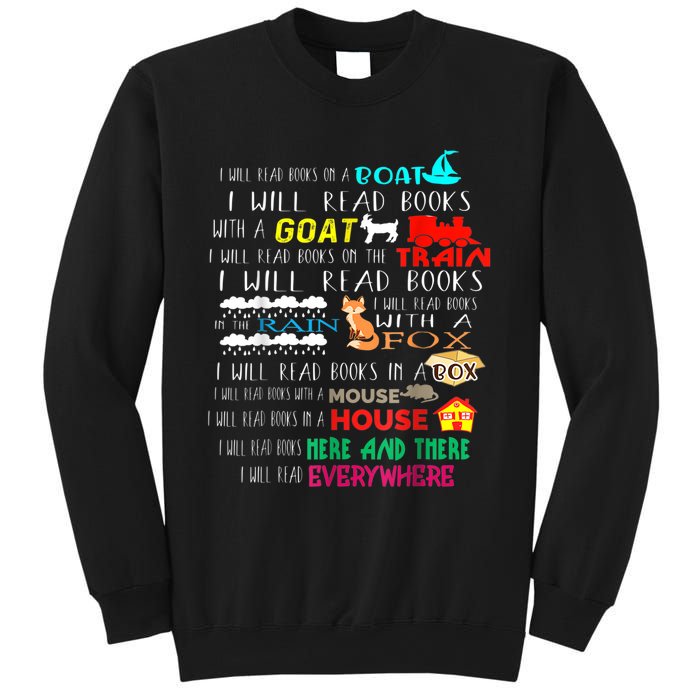 I Will Read Books On A Boat & Everywhere Reading Kid Sweatshirt