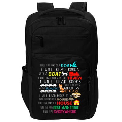 I Will Read Books On A Boat & Everywhere Reading Kid Impact Tech Backpack