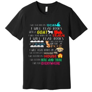 I Will Read Books On A Boat & Everywhere Reading Kid Premium T-Shirt