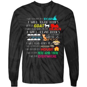 I Will Read Books On A Boat & Everywhere Reading Kid Tie-Dye Long Sleeve Shirt