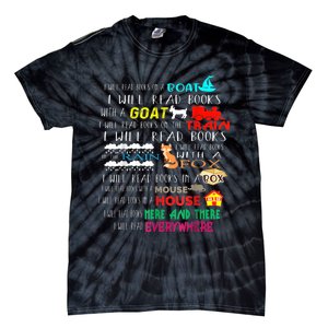 I Will Read Books On A Boat & Everywhere Reading Kid Tie-Dye T-Shirt