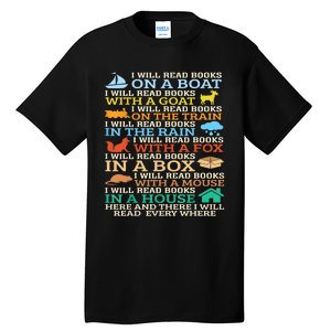 I Will Read Books On A Boat And Everywhere Reading Gifts Tall T-Shirt