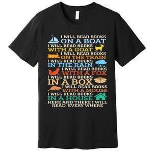 I Will Read Books On A Boat And Everywhere Reading Gifts Premium T-Shirt