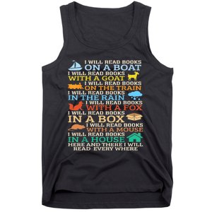 I Will Read Books On A Boat And Everywhere Reading Gifts Tank Top