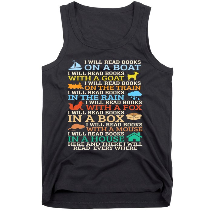 I Will Read Books On A Boat And Everywhere Reading Gifts Tank Top