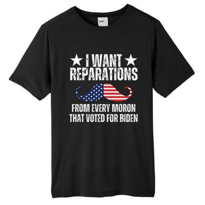 I Want Reparations From Every Moron That Voted For Biden Tall Fusion ChromaSoft Performance T-Shirt