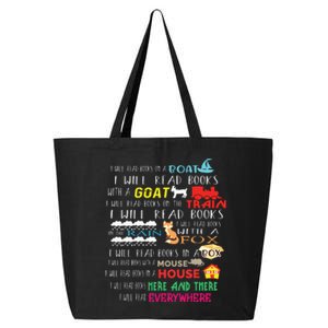 I Will Read Books On A Boat & Everywhere Reading Gifts 25L Jumbo Tote