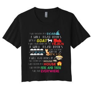 I Will Read Books On A Boat & Everywhere Reading Gifts Women's Crop Top Tee