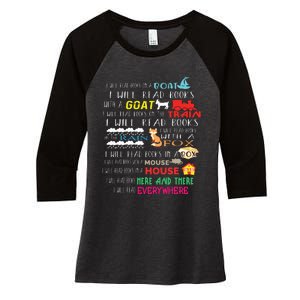 I Will Read Books On A Boat & Everywhere Reading Gifts Women's Tri-Blend 3/4-Sleeve Raglan Shirt