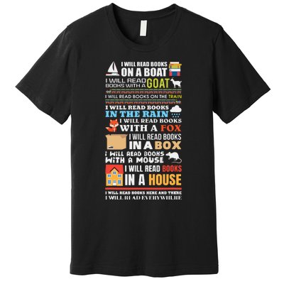 I Will Read Books On A Boat Reading Gift For Readers Premium T-Shirt