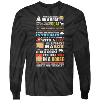 I Will Read Books On A Boat Reading Gift For Readers Tie-Dye Long Sleeve Shirt