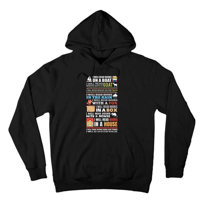 I Will Read Books On A Boat Reading Gift For Readers Tall Hoodie