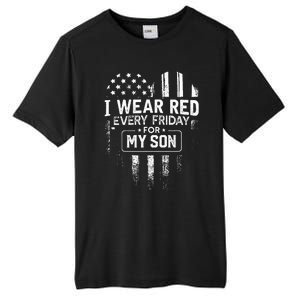 I Wear Red Every Friday For My Son Mom Dad Tall Fusion ChromaSoft Performance T-Shirt