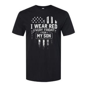 I Wear Red Every Friday For My Son Mom Dad Softstyle CVC T-Shirt