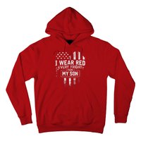 I Wear Red Every Friday For My Son Mom Dad Hoodie