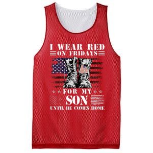 I Wear Red On Fridays For My SON Until He Comes Home Mesh Reversible Basketball Jersey Tank