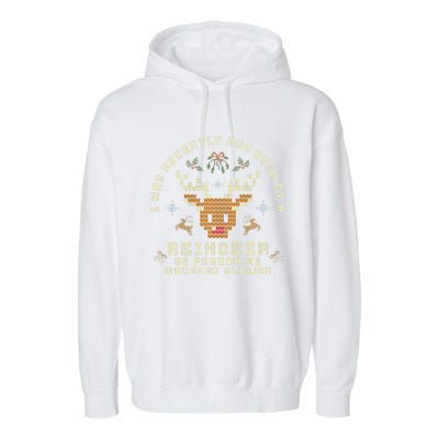 I Was Recently Run Over By A Reindeer Merry Christmas Xmas Garment-Dyed Fleece Hoodie