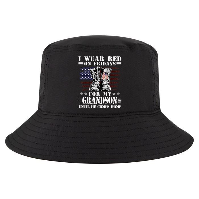 I Wear Red On Fridays For My GRANDSON Until He Comes Home Cool Comfort Performance Bucket Hat
