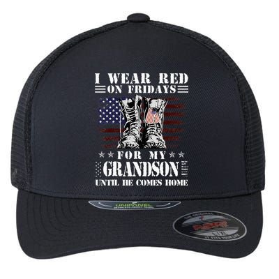 I Wear Red On Fridays For My GRANDSON Until He Comes Home Flexfit Unipanel Trucker Cap